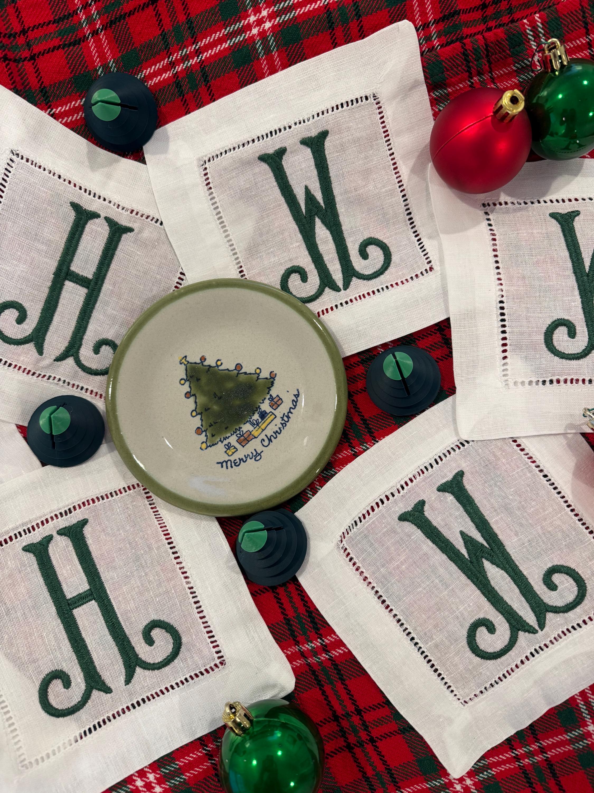 Monogram Linen Cocktail Napkins