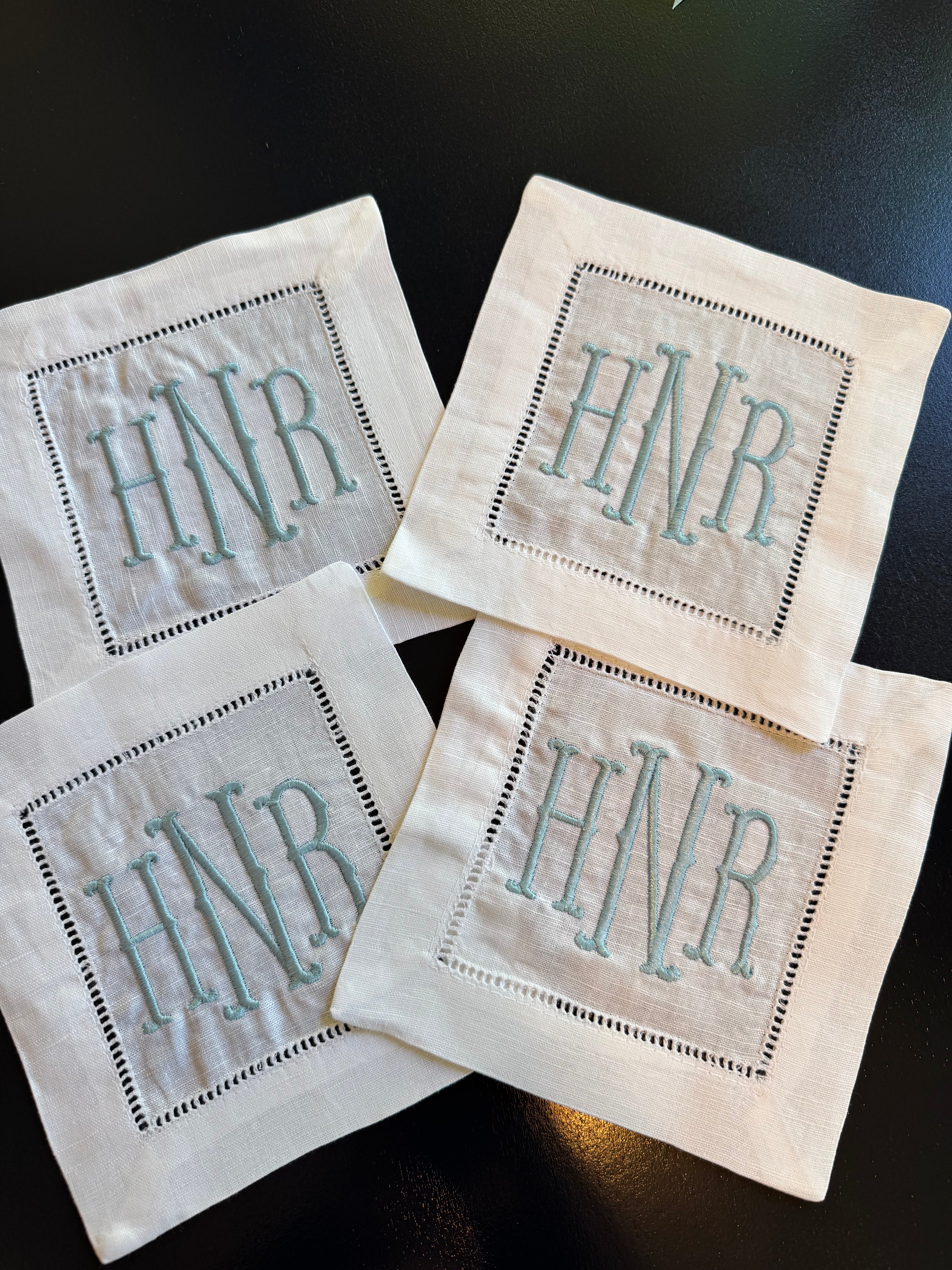 Monogram Linen Cocktail Napkins