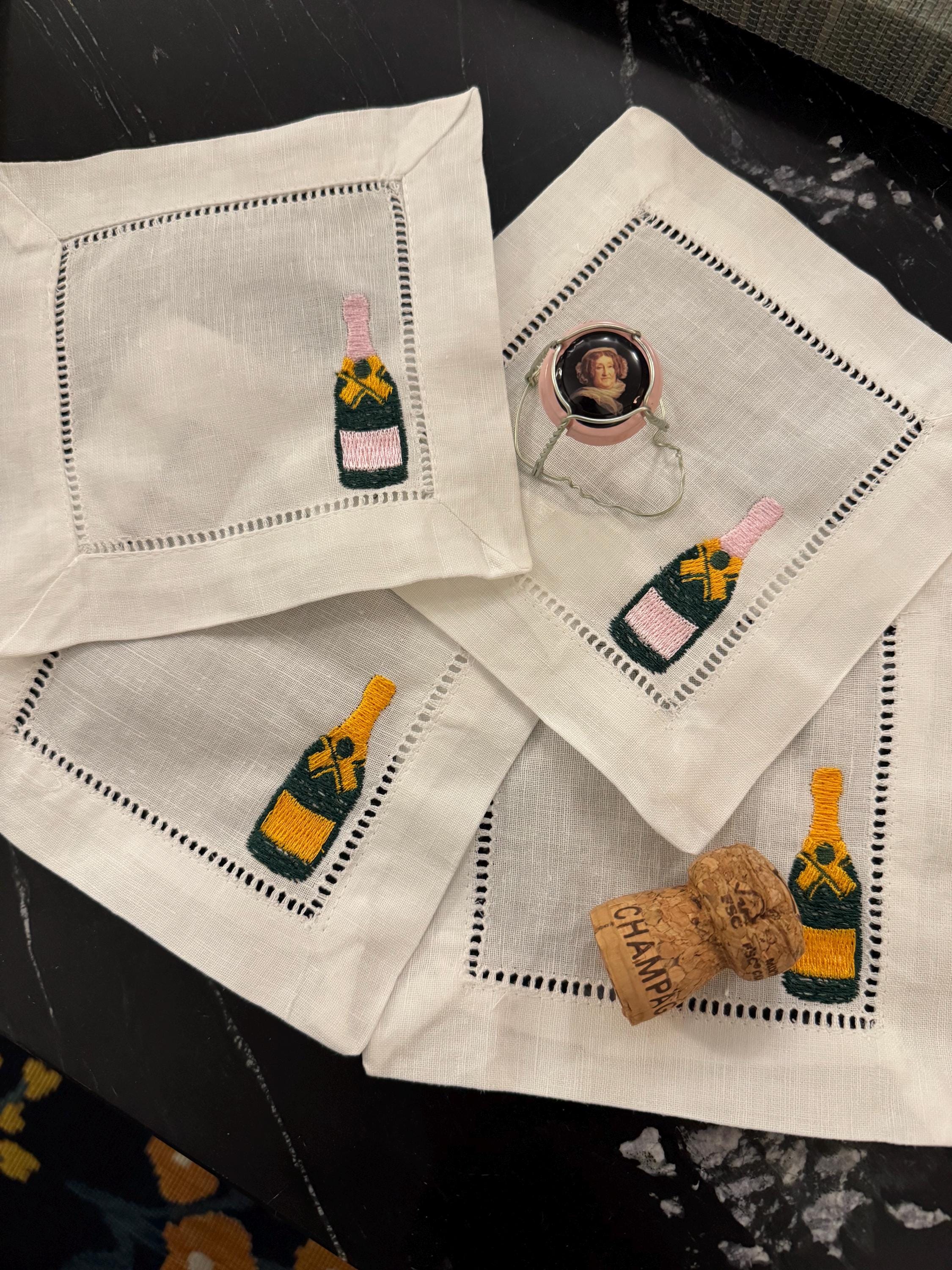 Champagne Linen Cocktail Napkins
