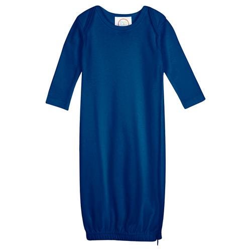 Long Sleeve Infant Gown with Hidden Zipper