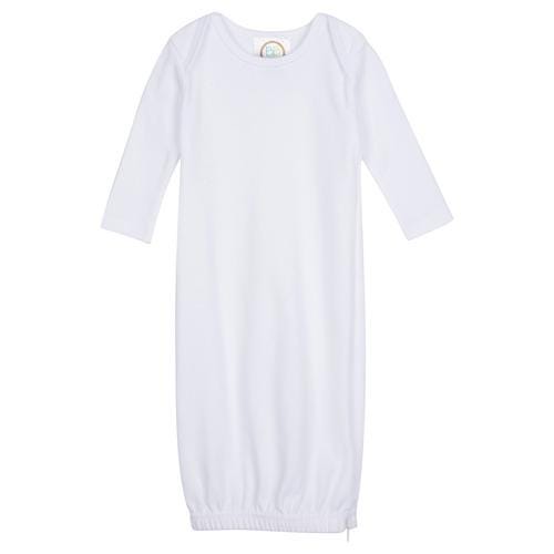 Long Sleeve Infant Gown with Hidden Zipper