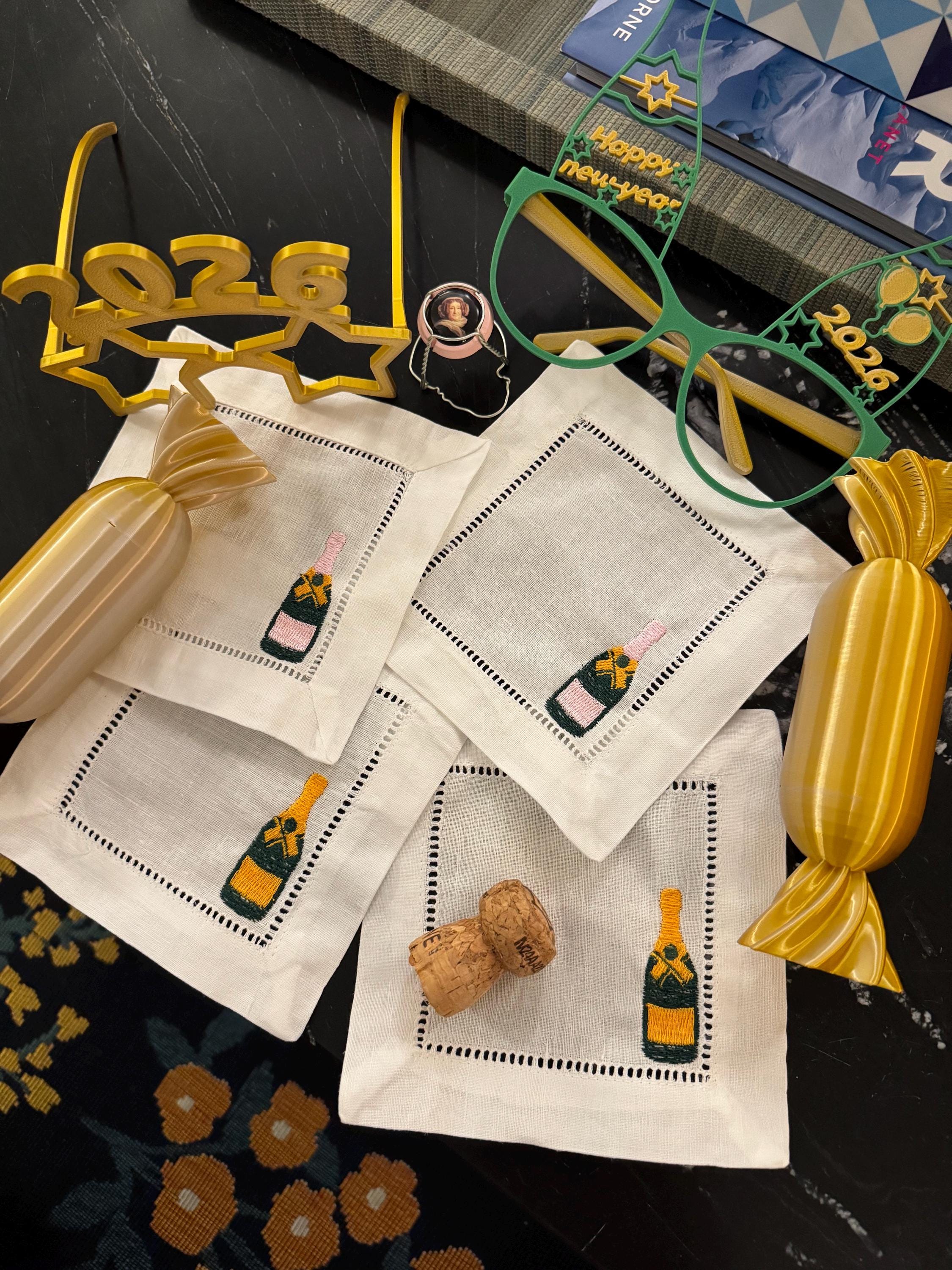 Champagne Linen Cocktail Napkins