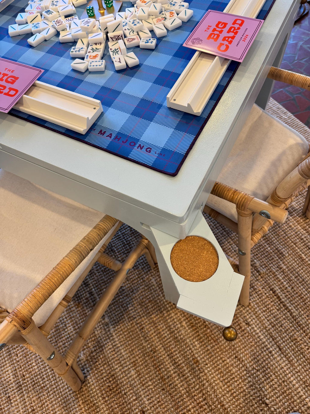 Drift Game Table custom painted finish detail – The Jester Craft handmade furniture