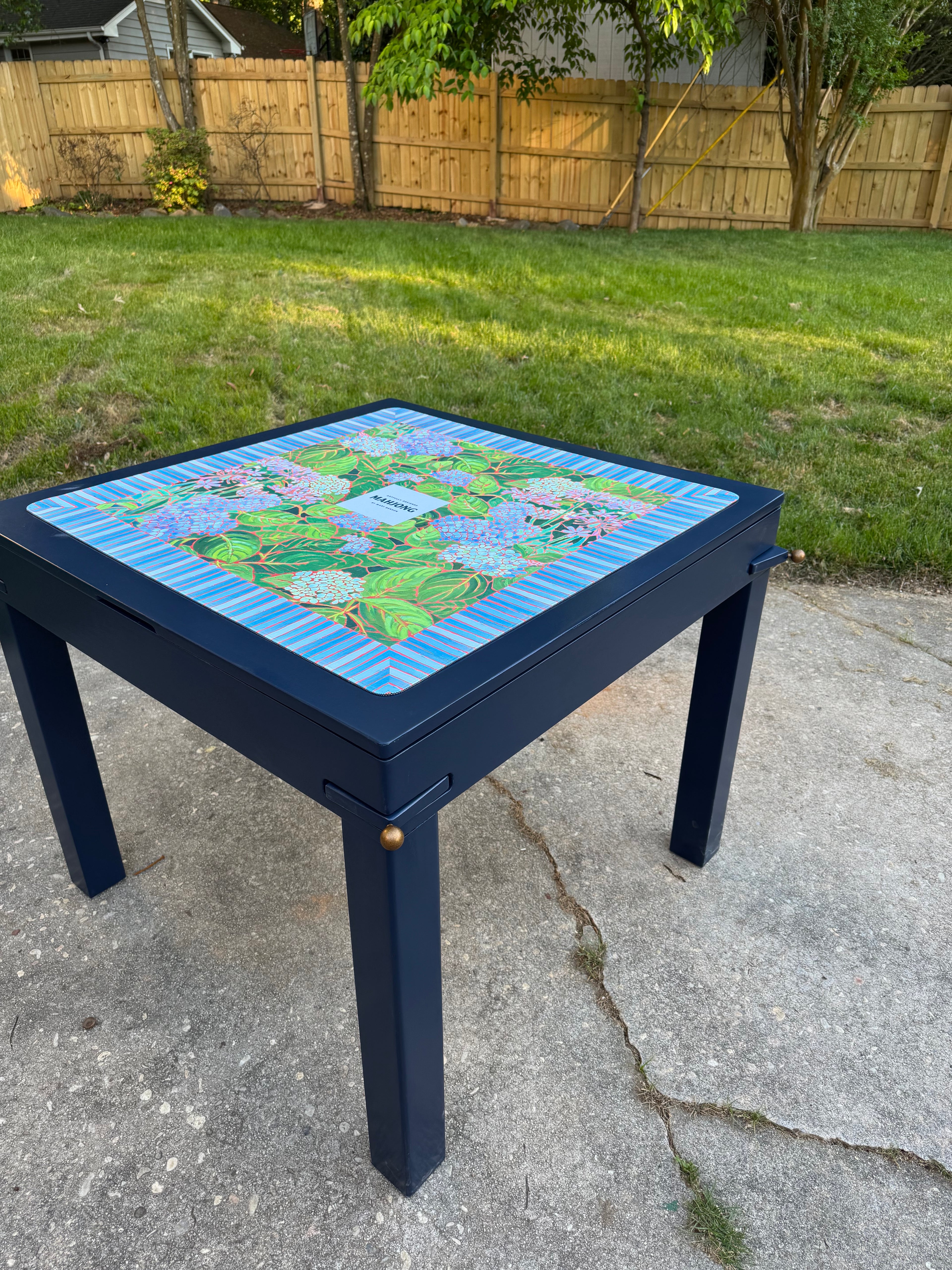 Muse Game Table full view with removable legs – handcrafted made-to-order game table Charlotte NC