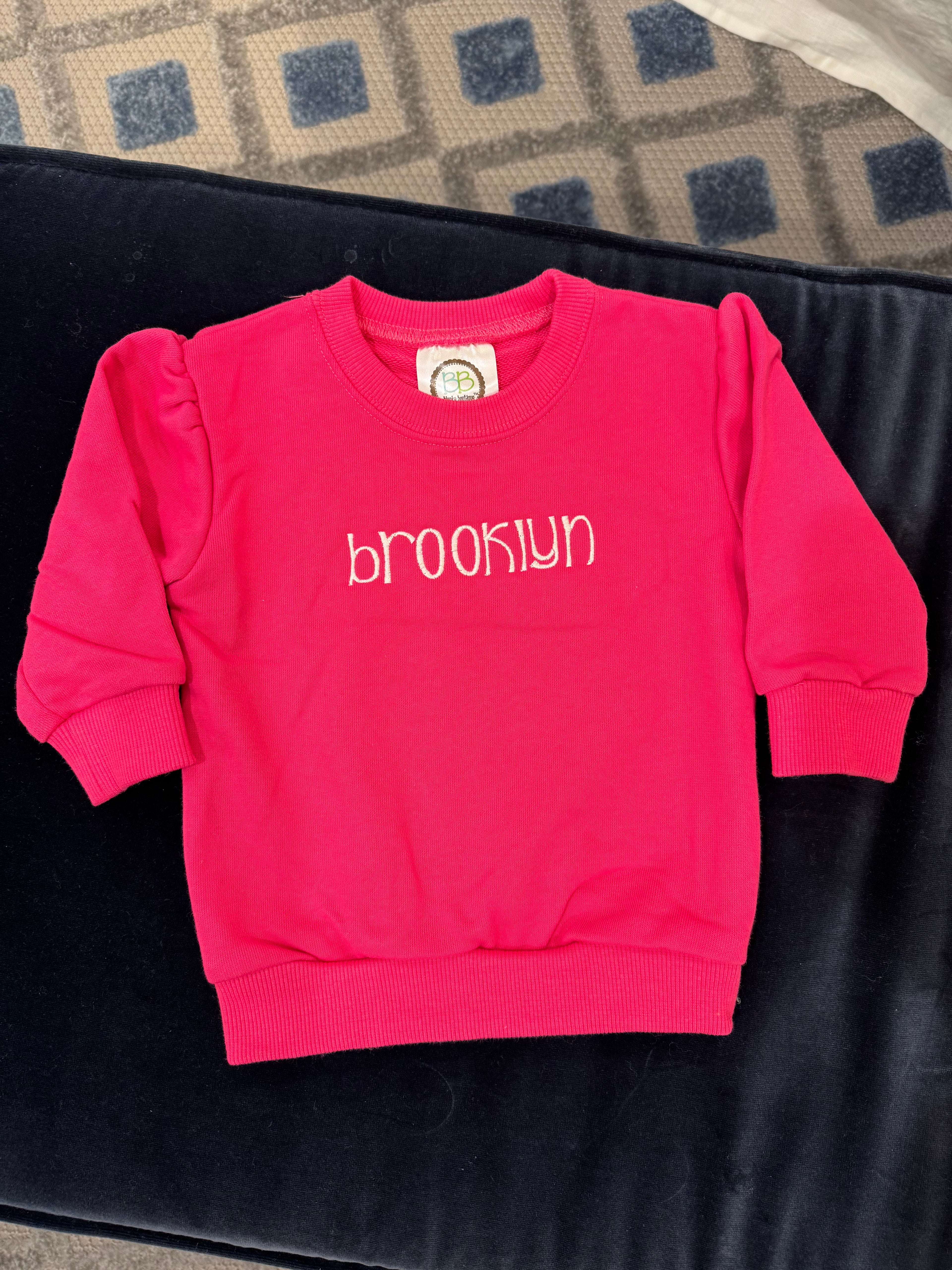 Girl's Puff Sleeve Sweatshirt