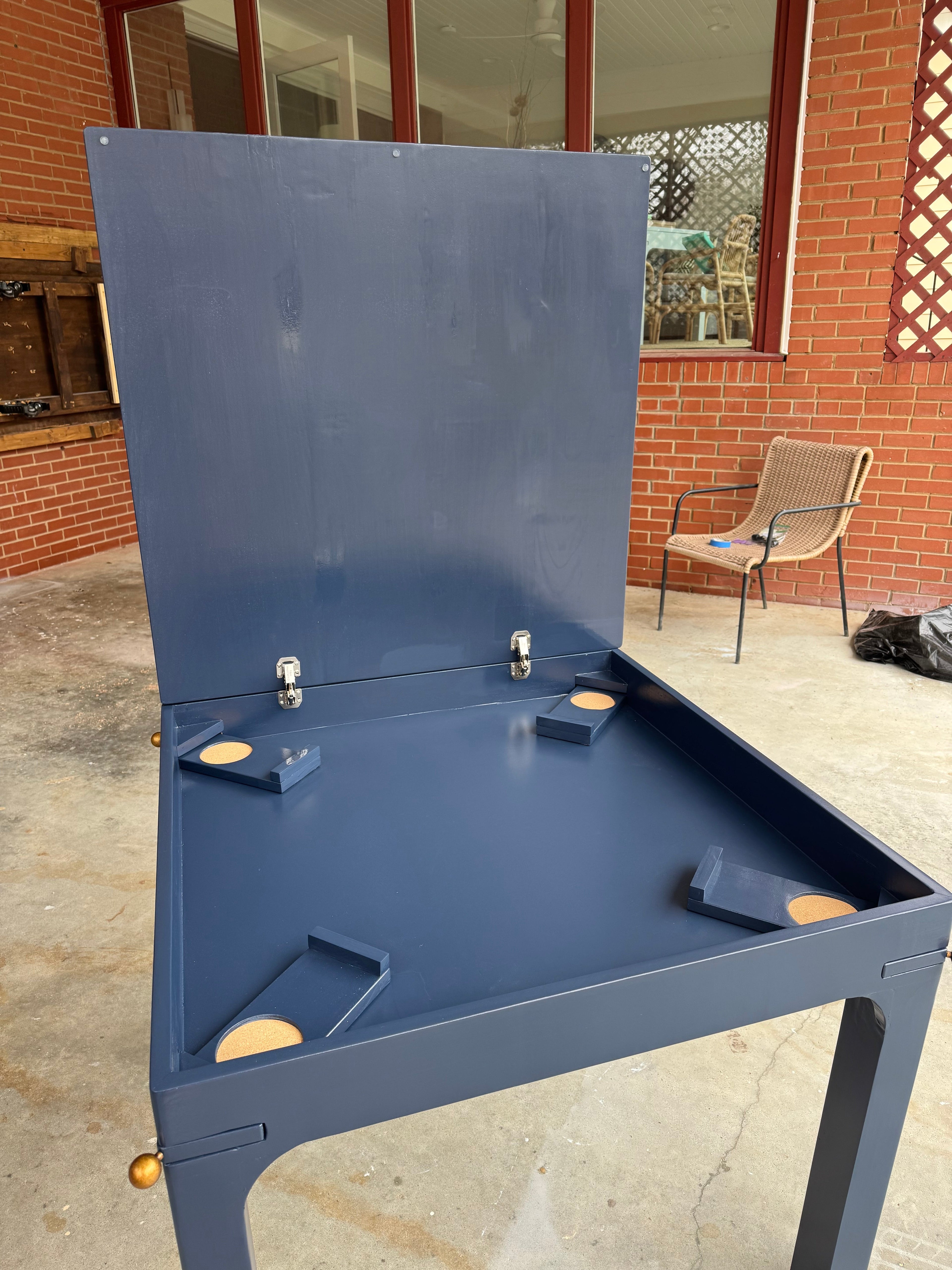 Drift Game Table angled view showing full table construction and finish quality