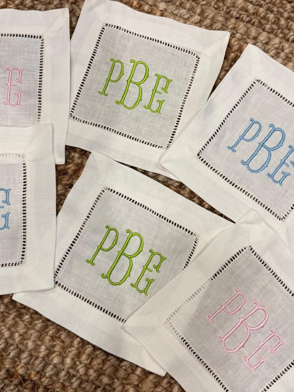Monogram Linen Cocktail Napkins