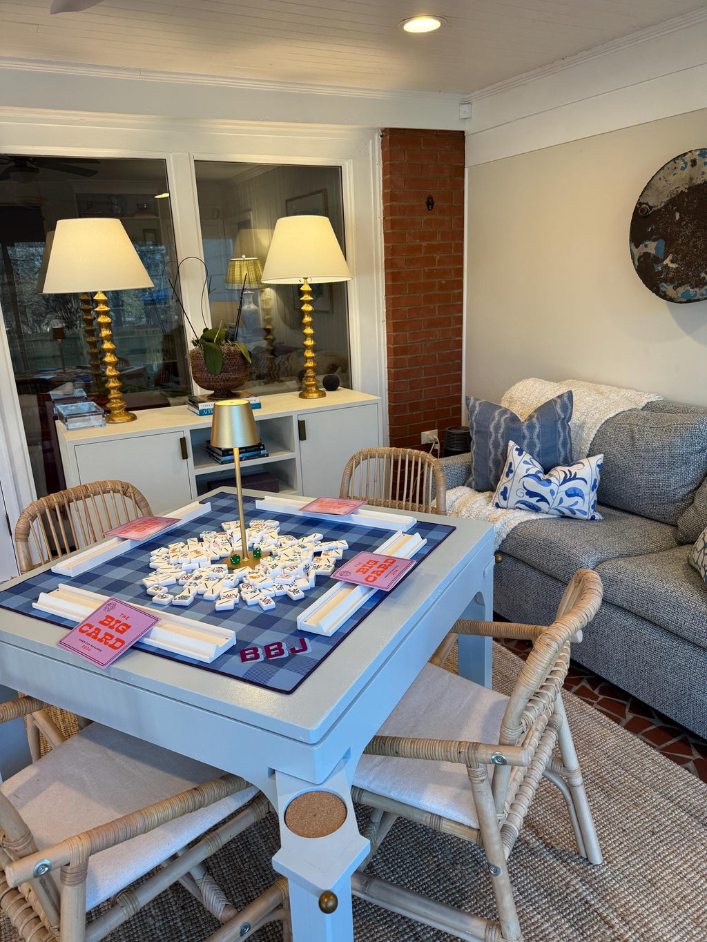Drift Game Table full view showing arched leg design and playing surface