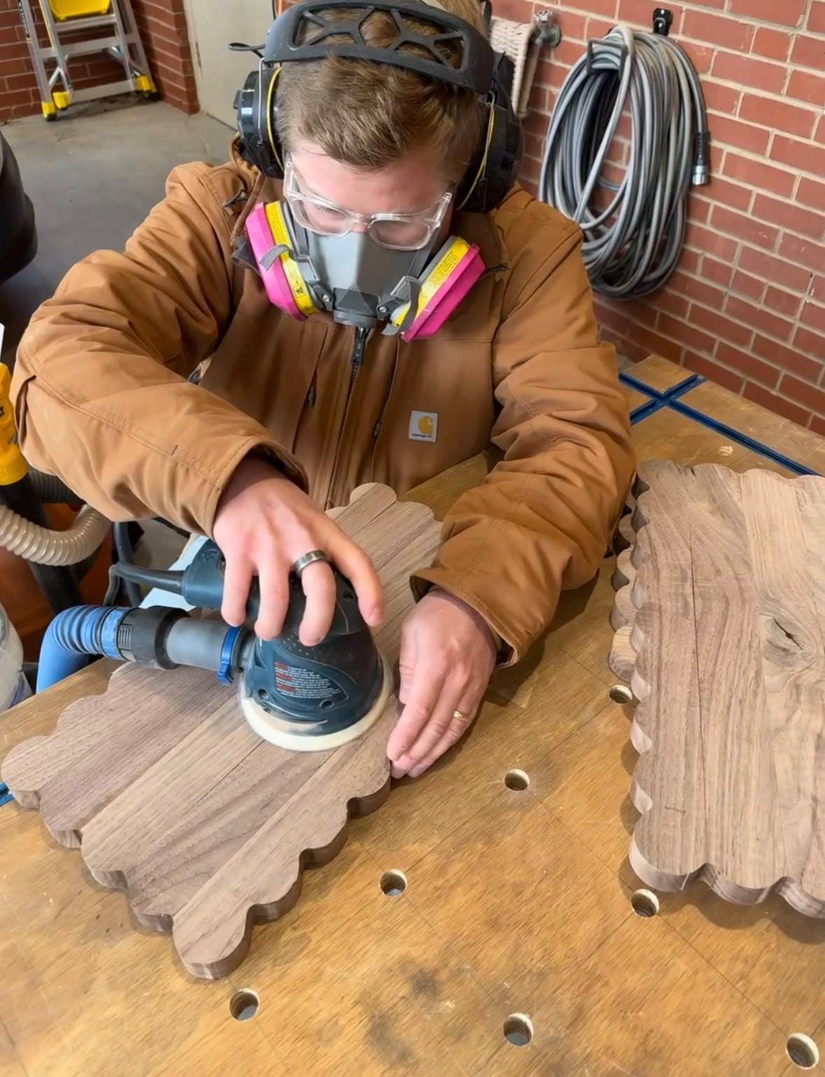 Handcrafted Walnut Scalloped Charcuterie Boards