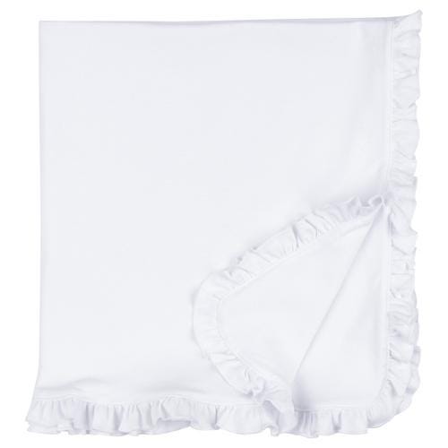Customizable Ruffle Detail Baby Blanket