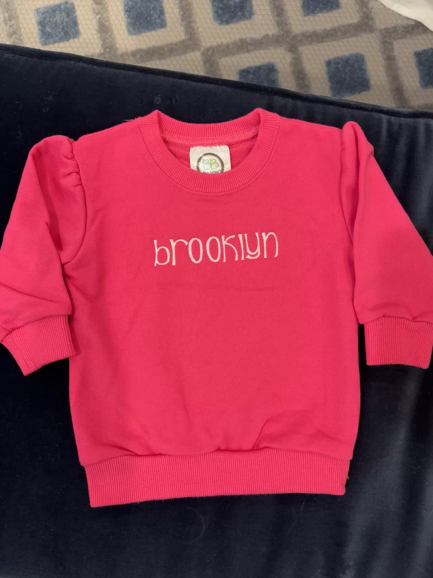 Girl's Puff Sleeve Sweatshirt