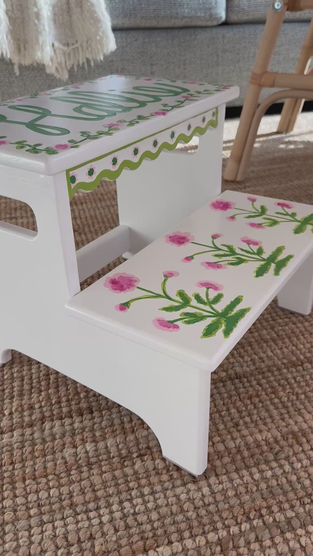 Hand Crafted Kids Step Stool