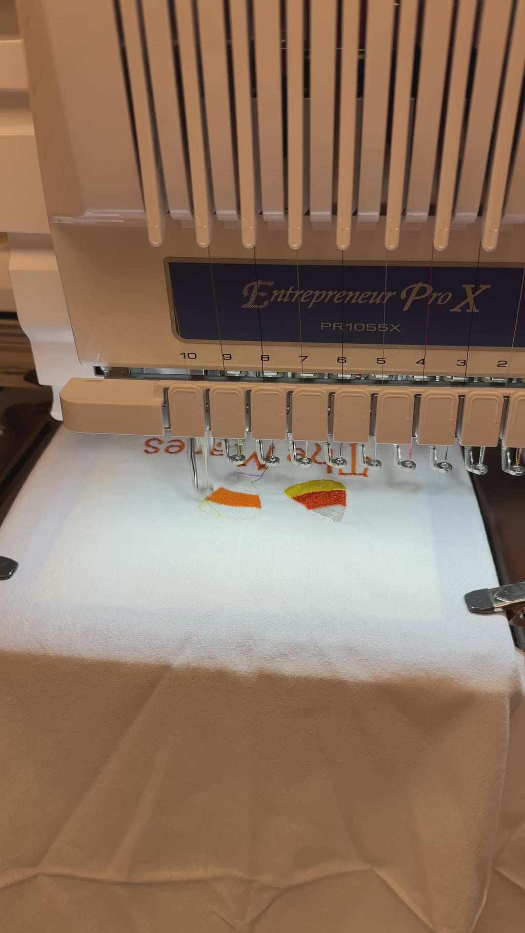 Candy Corn Family Name Tea Towel